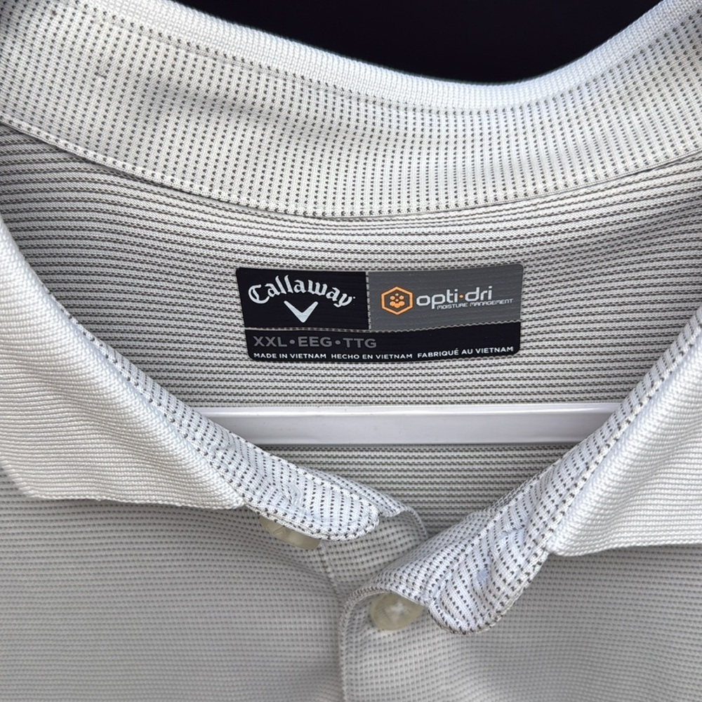 Callaway Golf Polo Shirt Opti Dri Performance Shirt Mens Sz XXL - Picture 2 of 3